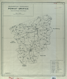 Wojew&oacute;dztwo szczecińskie, powiat Gryfice : mapa administracyjna i komunikacyjna : skala 1:100 000
