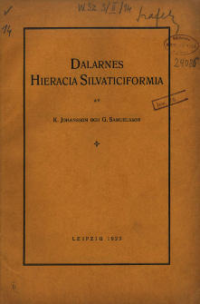 Dalarnes Hieracia silvaticiformia