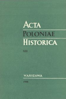 Acta Poloniae Historica T. 13 (1966), Comptes rendus