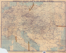 Eisenbahn- Routen- Karte von Mittel- Europa