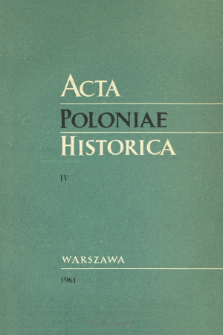 Acta Poloniae Historica T. 4 (1961), Title pages, Contents
