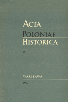 Acta Poloniae Historica T. 9 (1963), Title pages, Contents