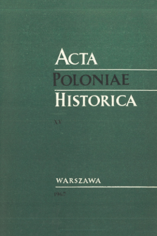 Acta Poloniae Historica T. 15 (1967), Strony tytułowe, spis treści