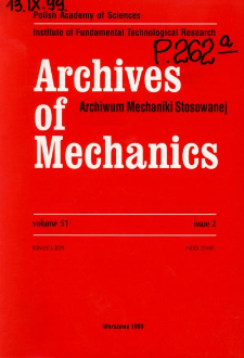 Archives of Mechanics Vol. 51 nr 2 (1999)