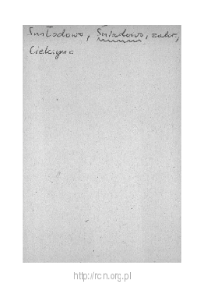 Śniadowo. Files of Zakroczym district in the Middle Ages. Files of Historico-Geographical Dictionary of Masovia in the Middle Ages