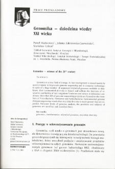 Genomics - science of the 21st century