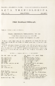 Polska Bibliografia Teriologiczna, 1961-1962; Polish Theriological Bibliography, 1961-1962