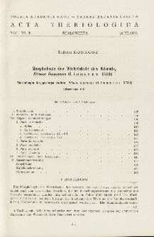Bisoniana VII. Morphologie der Wirbels&auml;ule des Wisents, Bison bonasus (Linnaeus 1758); Bisoniana VII. Morfologia kręgosłupa żubra, Bison bonasus (Linnaeus 1758)