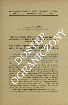 Rzadkie gatunki ptak&oacute;w z rzędu Falconiformes obserwowane w latach 1920-1937 w południowo-wschodniej Polsce