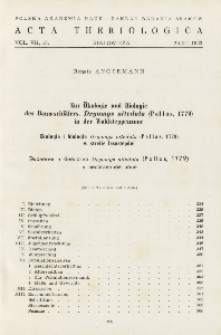 Zur Ökologie und Biologie des Baumschläfers, Dryomys nitedula (Pallas, 1779) in der Waldsteppenzone; Ekologia i biologia Dryomys nitedula (Pallas, 1779) w strefie lasostepów
