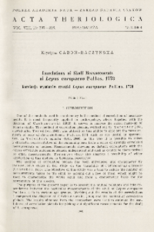 Correlations of skull measurements of Lepus europaeus Pallas, 1778; Korelacja wymiar&oacute;w czaszki Lepus europaeus Pallas, 1778