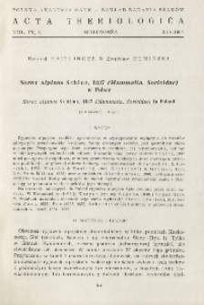 Sorex alpinus Schinz, 1837 (Mammalia, Soricidae) w Polsce; Sorex alpinus Schinz, 1837 (Mammalia, Soricidae) in Poland