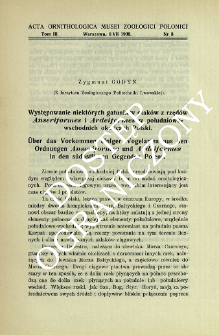 Występowanie niekt&oacute;rych gatunk&oacute;w ptak&oacute;w z rzęd&oacute;w Anseriformes i Ardeiformes w południowo-wschodnich okolicach Polski
