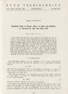 Metabolic rate of tissue slices of rats and rabbits as affected by age and body size