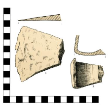 1. ax, fragment, 2.artifact (butt fragment ?)