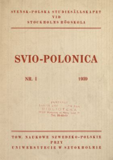 Svio-Polonica 1939 N.1