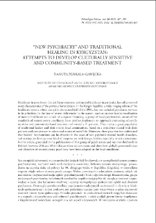 “New Psychiatry” and Traditional Healing in Kyrgyzstan: Attempts to Develop Culturally Sensitive and Community-Based Treatment