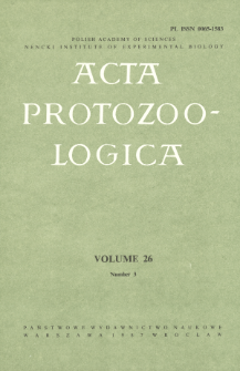 Acta Protozoologica, Vol. 26, Nr 3