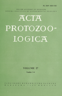 Acta Protozoologica, Vol. 27, Nr 3-4