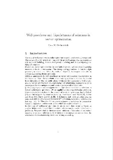 Well posedness and lipschitzness of solutions in vector optimization