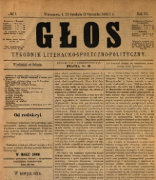 Głos : tygodnik literacko-społeczno-polityczny 1891