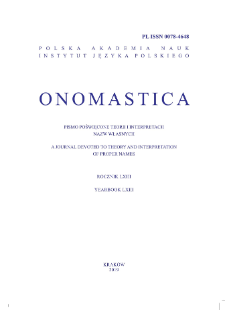 Onomastica LXIII (63)