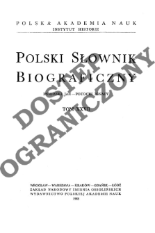 Polski słownik biograficzny T. 27 (1983), Pniowski Jan - Potocki Ignacy
