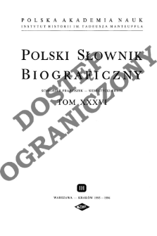 Polski słownik biograficzny T. 36 (1995-1996), Schroeder Franciszek - Siemiatycki Chaim