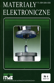 Materiały Elektroniczne 2009 T.37 nr 4 = Electronic Materials 2009 T.37 nr 4