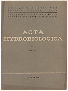 Acta Hydrobiologica Vol. 10 Fasc. 1-2 (1968)