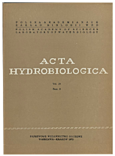 Acta Hydrobiologica Vol. 15 Fasc. 3 (1973)