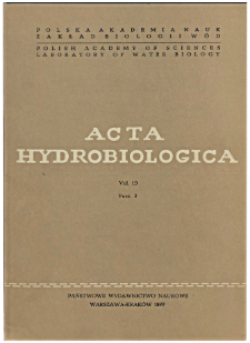 Acta Hydrobiologica Vol. 19 Fasc. 3 (1977)