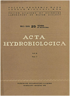 Acta Hydrobiologica Vol. 20 Fasc. 2 (1978)