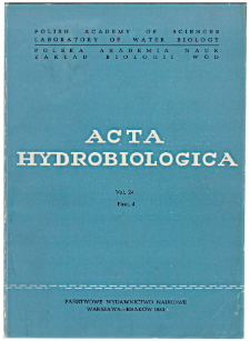 Acta Hydrobiologica Vol. 24 Fasc. 4 (1982)