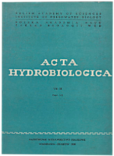 Acta Hydrobiologica Vol. 28 Fasc. 1/2 (1986)