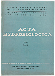 Acta Hydrobiologica Vol. 30 Fasc. 1/2 (1988)