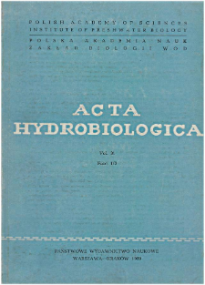 Acta Hydrobiologica Vol. 31 Fasc. 1/2 (1989)