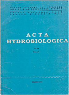 Acta Hydrobiologica Vol. 34 Fasc. 1/2 (1992)