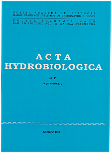 Acta Hydrobiologica Vol. 35 (1993) Suppl. 1