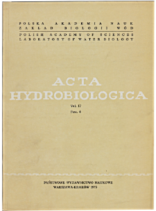 Acta Hydrobiologica Vol. 17 Fasc. 4 (1975)