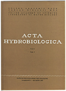 Acta Hydrobiologica Vol. 21 Fasc. 4 (1979)