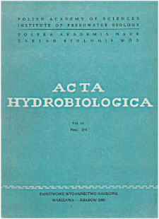 Acta Hydrobiologica Vol. 31 Fasc. 3/4 (1990)
