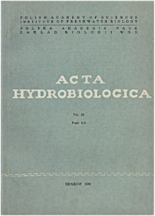 Acta Hydrobiologica Vol. 32 Fasc. 3/4 (1990)