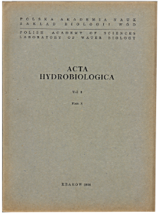 Acta Hydrobiologica Vol. 6 Fasc. 3 (1964)