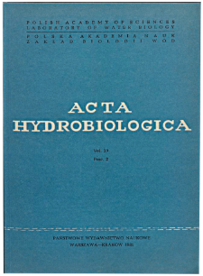 Acta Hydrobiologica Vol. 23 Fasc. 2 (1981)