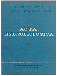 Acta Hydrobiologica Vol. 23 Fasc. 3 (1981)