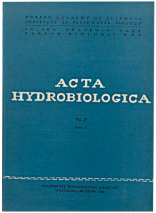 Acta Hydrobiologica Vol. 27 Fasc. 3 (1985)