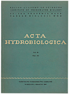 Acta Hydrobiologica Vol. 28 Fasc. 3/4 (1986)