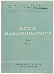 Acta Hydrobiologica Vol. 30 Fasc. 3/4 (1989)