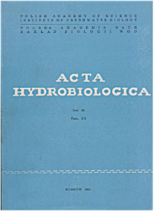 Acta Hydrobiologica Vol. 33 Fasc. 3/4 (1991)